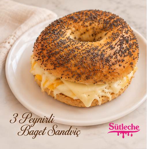 3 Peynirli Bagel Sandviç